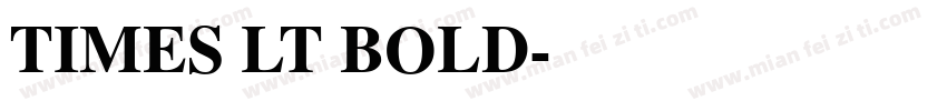 TIMES LT BOLD字体转换